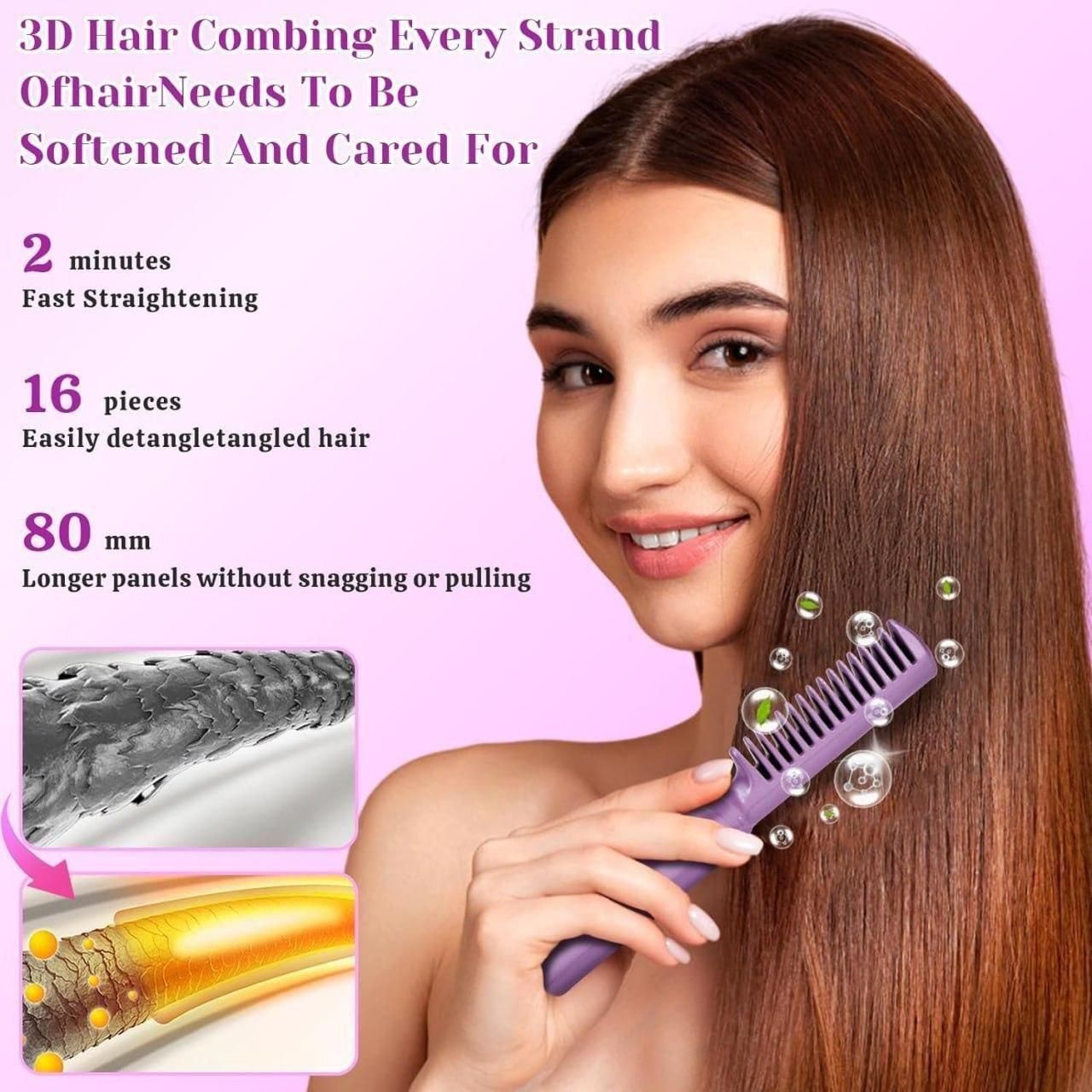 2-in-1 Wireless Electric Hair Straightener & Curler — USB Rechargeable, Travel Friendly