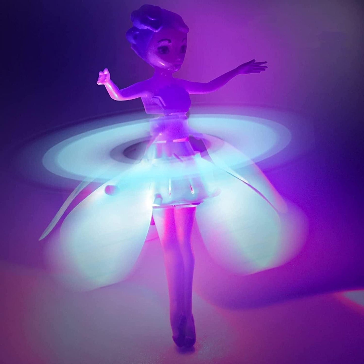 Magical Flying Fairy Doll — Hand Sensor Controlled Sky DancerMagical Flying Fairy Doll, Hand Sensor Control, USB Powered Magic Flying Fairy, Sky Dancers Flying Toy, Rainbow Glitter Flying Princess Doll Best Gift for Girls Boys