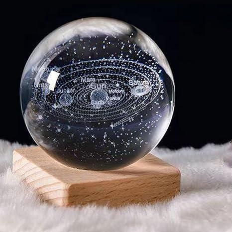 CrystalNova™ 3D Crystal Ball Night Lamp – Soothing LED Galaxy Light for Home & Gifts