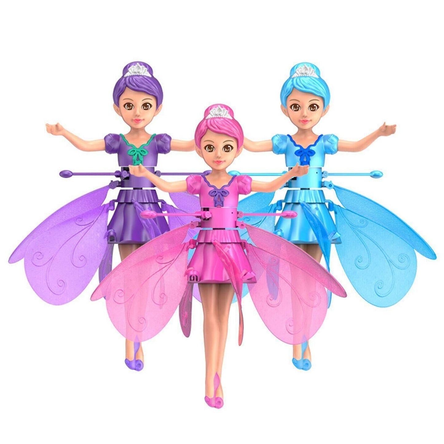 Magical Flying Fairy Doll — Hand Sensor Controlled Sky DancerMagical Flying Fairy Doll, Hand Sensor Control, USB Powered Magic Flying Fairy, Sky Dancers Flying Toy, Rainbow Glitter Flying Princess Doll Best Gift for Girls Boys